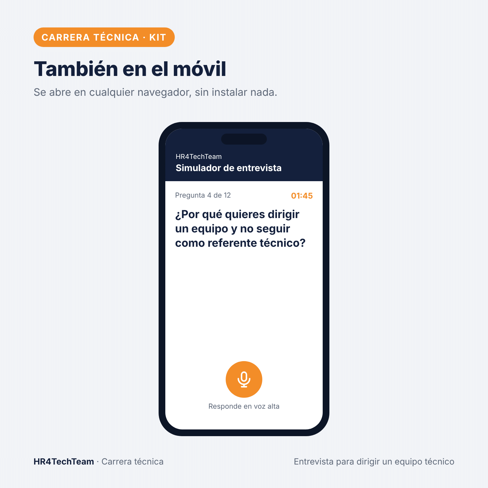 Kit de entrevista para dirigir un equipo técnico: pantalla 3