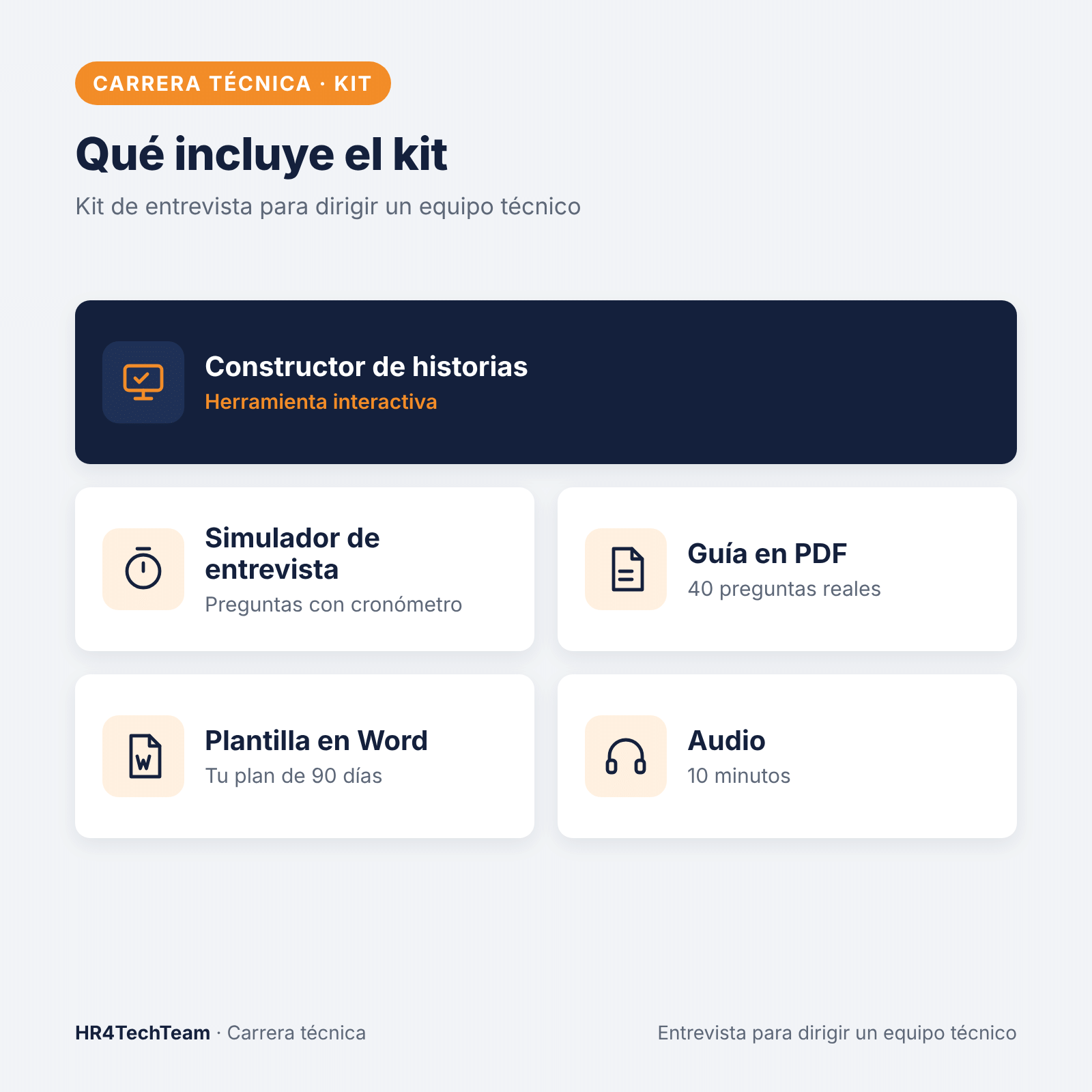 Kit de entrevista para dirigir un equipo técnico: pantalla 4