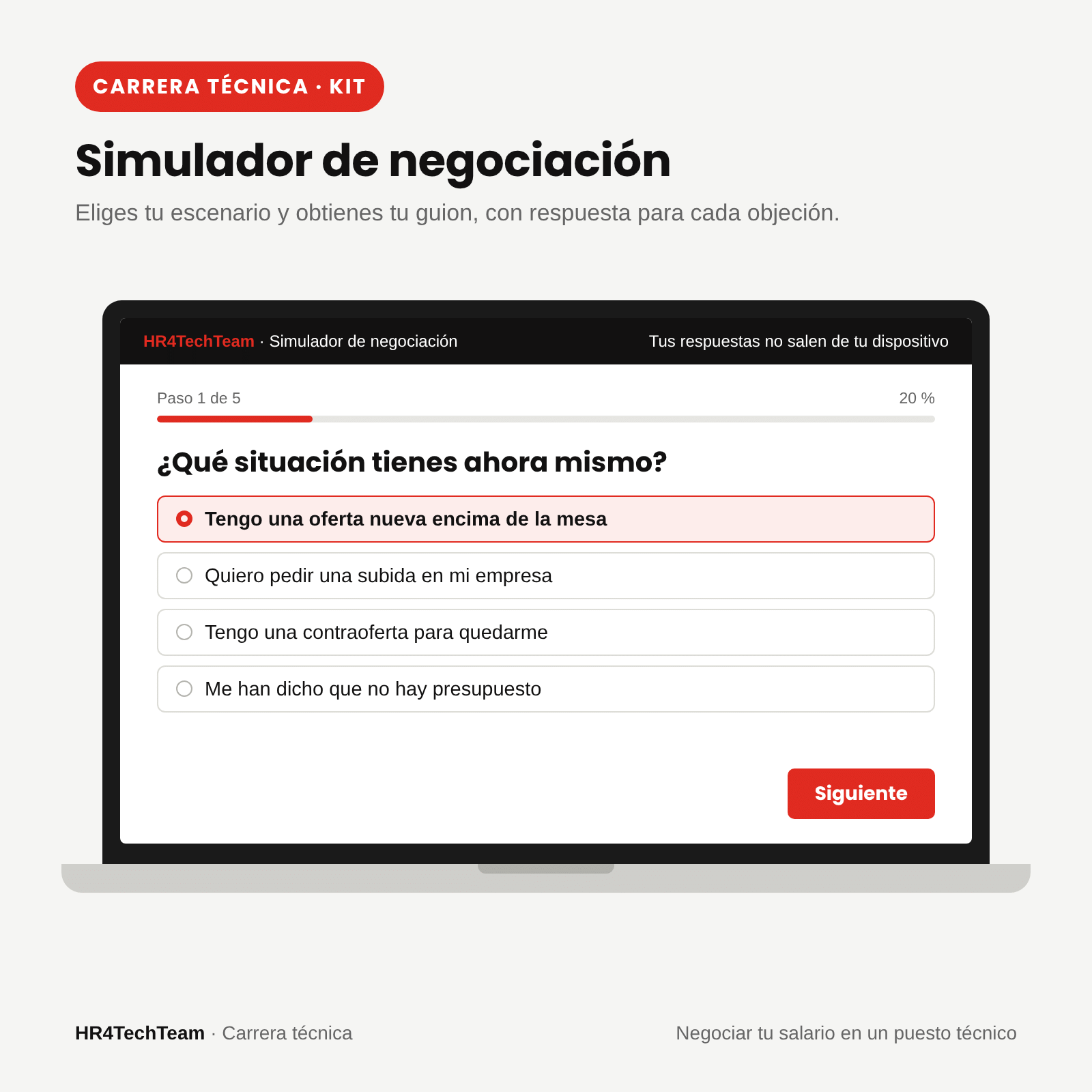 Kit para negociar tu salario en un puesto técnico: imagen 1